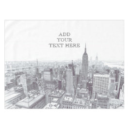 Toalha De Mesa Drawing of New York City Landscape Custom