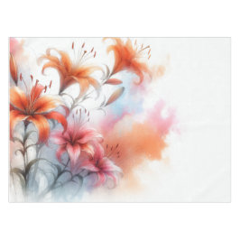 Toalha De Mesa Dreamy Tiger Lily Watercolor