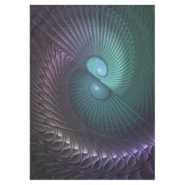 Toalha De Mesa Duas Espirais Coloridas Arte Fractal Abstrata Mode