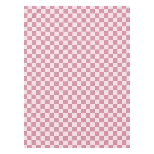 Toalha De Mesa Dusty rose checkerboard pattern (Frente)