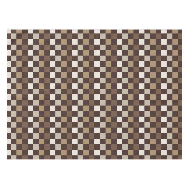 Toalha De Mesa Earthy minerals checkerboard pattern (Frente (Horizontal))