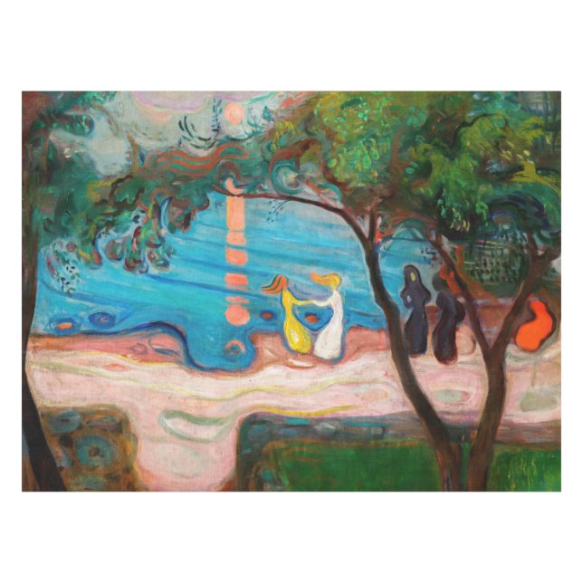 Toalha De Mesa Edvard Munch - dança na praia (Frente (Horizontal))