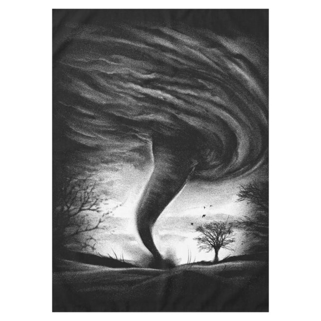 Toalha De Mesa ein Tornado auf einer Straße in realistischem Stil (Frente)