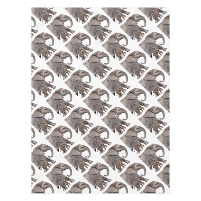 Toalha De Mesa Elefante com Elefante Bebê (Frente)