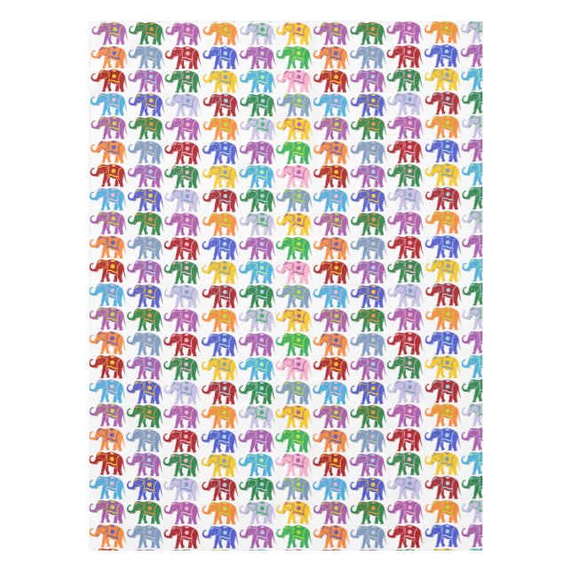 Toalha De Mesa Elefantes decorativos (Frente)