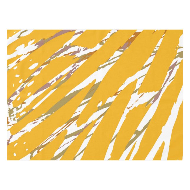 Toalha De Mesa Elegância do Pincel do ouro (Frente (Horizontal))