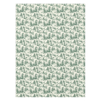 Toalha De Mesa Elegante Green Toile - Natal francês