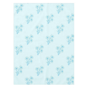 Toalha De Mesa Elegante Padrão Floral Azul Pastel Vintage Primave