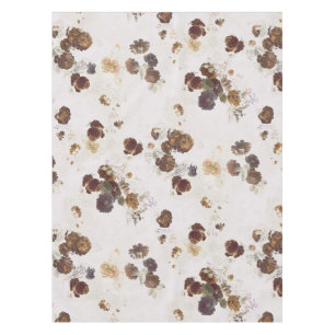 Toalha De Mesa Elegante Rosa Castanho bege Floral Toile
