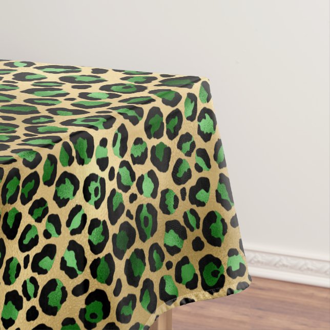 Toalha De Mesa Emerald e Dourado Safari Series Design 8 (Posição Original)