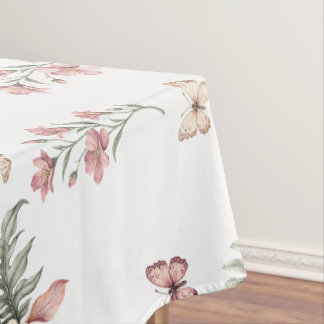 Toalha De Mesa Enchanted Butterfly Garden Romantic Floral Pattern