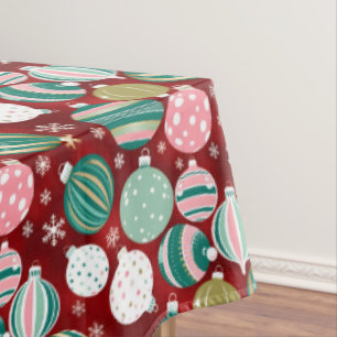 Toalha De Mesa Enfeites de natal retrorreflectores da Vintage e f
