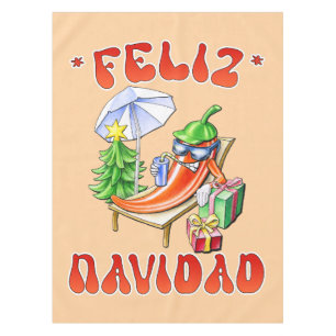 Toalha De Mesa Engraçado Feliz Navidad, Feliz Natal Feliz Chili