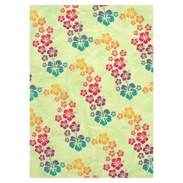 Toalha De Mesa Engraçado Hibiscus Tropical floresce + seu fundo (Frente)