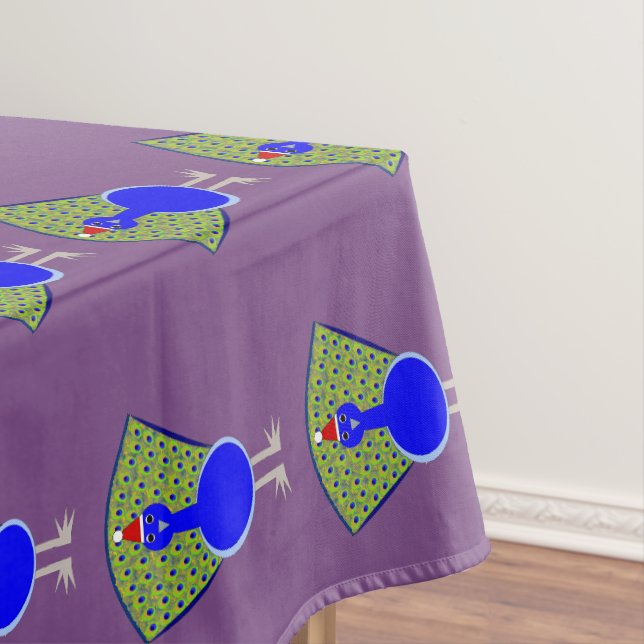 Toalha De Mesa Engraçado Peacock de Natal (Posição Original)