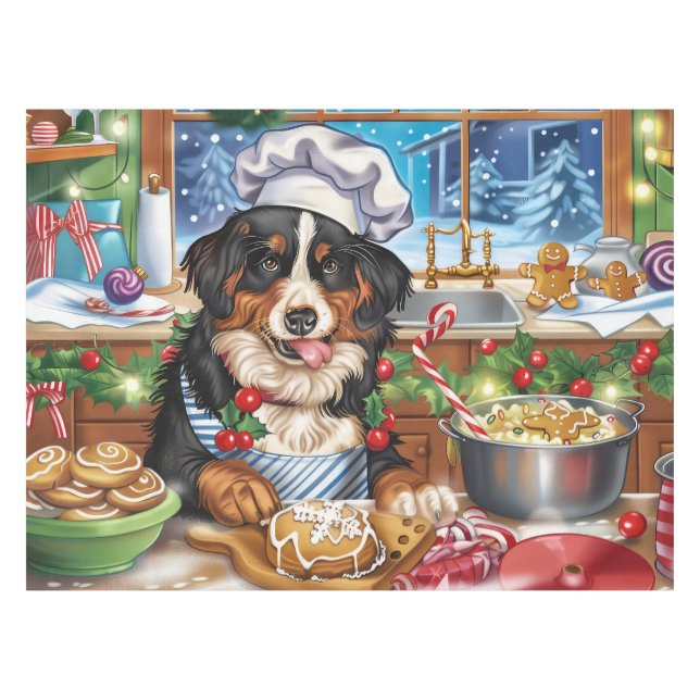 Toalha De Mesa Entlebucher Mountain Holiday Baking: Festivo (Frente (Horizontal))