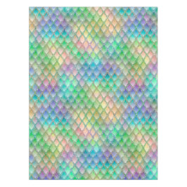 Toalha De Mesa Escamas de Dragão Arco-íris Pastel Brilhante e Pur