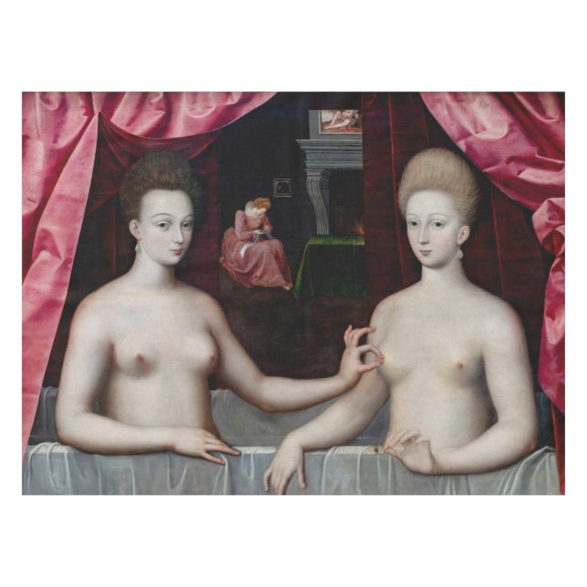 Toalha De Mesa Escola de Fontainebleau - Gabrielle d'Estrees (Frente (Horizontal))