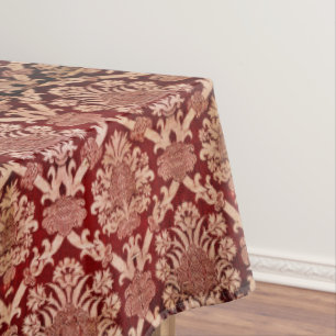 Toalha De Mesa Escuro Elegante Vintage Dark Beige Damask Weave