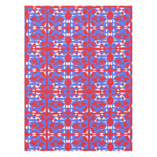 Toalha De Mesa Esferas com padrão vermelho, branco e azul