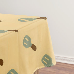 Toalha De Mesa Espelho da espátula da cinza castanho