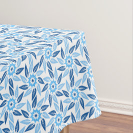 Toalha De Mesa Espiral Floral Azul