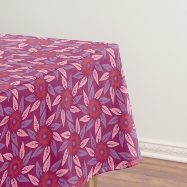Toalha De Mesa Espiral Floral Magenta (Posição Original)
