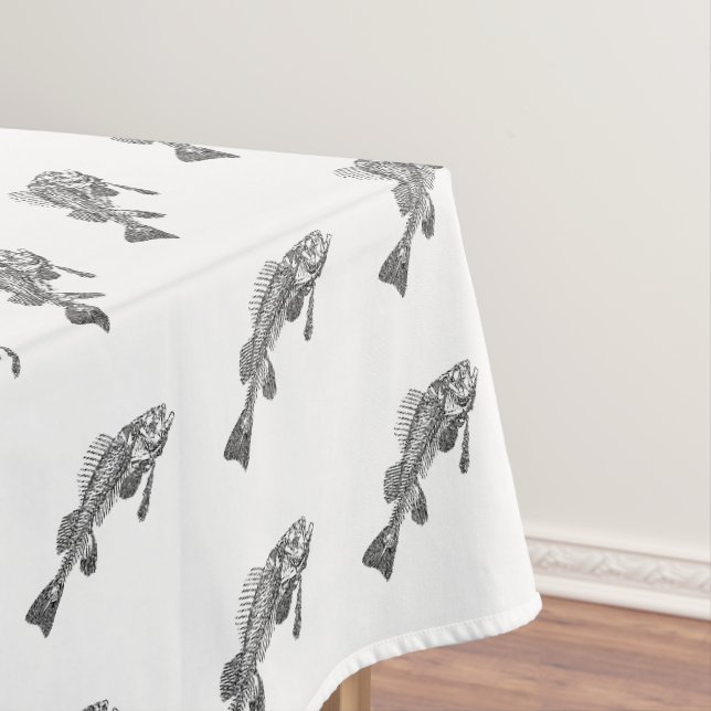 Toalha De Mesa Esqueleto de peixe (Posição Original)