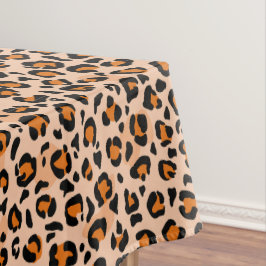 Toalha De Mesa Estampa de leopardo laranja e marrom