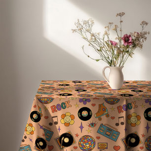 Toalha de Mesa Estilo Anos 70 Groovy Pastel Look J
