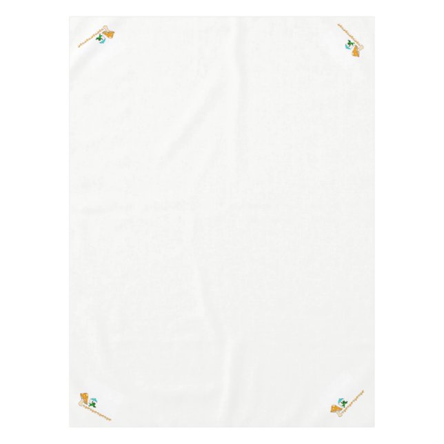 Toalha De Mesa Estilo branco de íbita Sapo Cogumelo do Tablecloe (Frente)