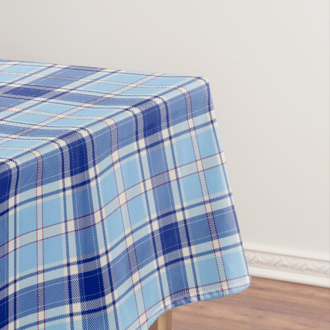 Toalha De Mesa Estilo Chake Azul Rústico Simples (Posição Original)