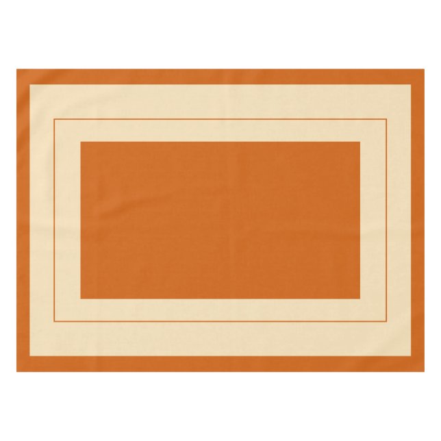 Toalha De Mesa Estilo country, laranja queimado, algodão neutro (Frente (Horizontal))