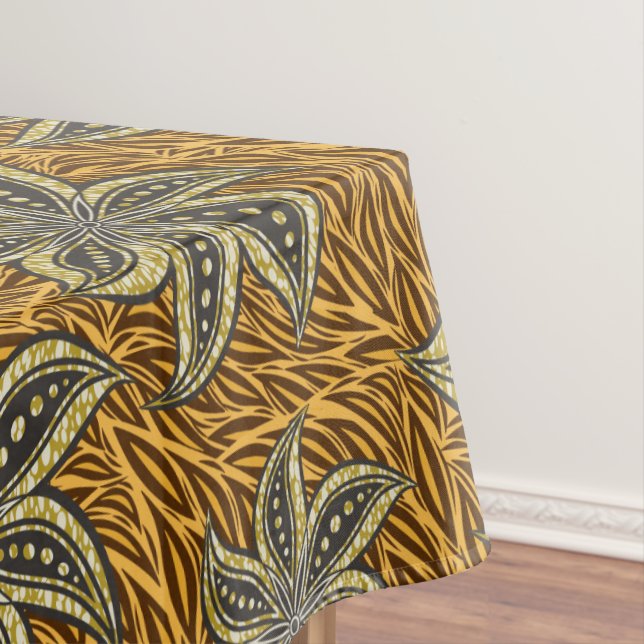 Toalha De Mesa Estilo de Batik Floral Abstrato africano (Posição Original)