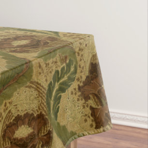 Toalha De Mesa Estilo de Missão Vintage Flor Vermelho Padrões de