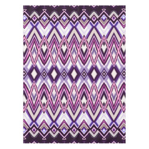 Toalha De Mesa Estilo do Sudoeste Preto Branco Roxo
