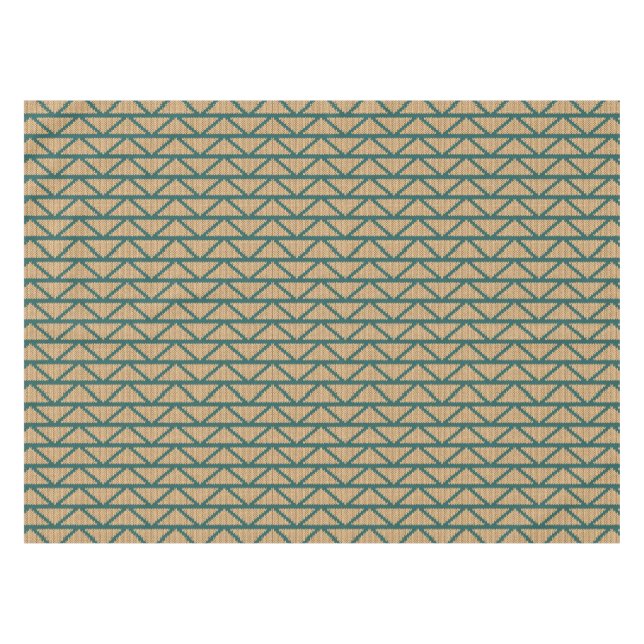 Toalha De Mesa Estilo étnico teste padrão feito malha (Frente (Horizontal))