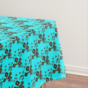 Toalha De Mesa Estilo FS 1 Robins Ovo Azul-Marrom-castanho-52x70