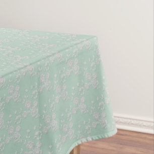 Toalha De Mesa Estilo FS 1-Seafoam-Branco-52x70 ALGODÃO