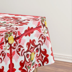 Toalha De Mesa estilo italiano,azulejos,majolica,limão,Impressão