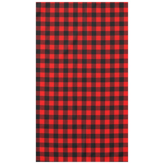 Toalha De Mesa Estilo Lumberjack - tecido vermelho + suas ideias (Frente)
