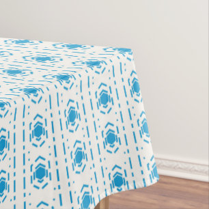 Toalha De Mesa Estilo mediterrânico - Impressão de padrão azul