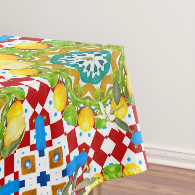 Toalha De Mesa Estilo siciliano,limões,majolica (Posição Original)