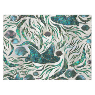 Toalha De Mesa Estilos de peixes de raia e de gato Abalone