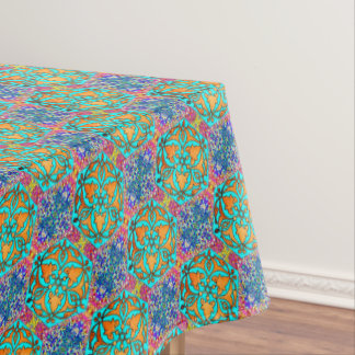 Toalha De Mesa Estrela de David Turquoise fina