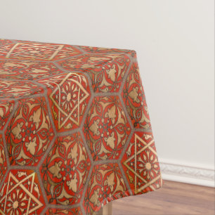 Toalha De Mesa Estrela do Ouro Vermelho David