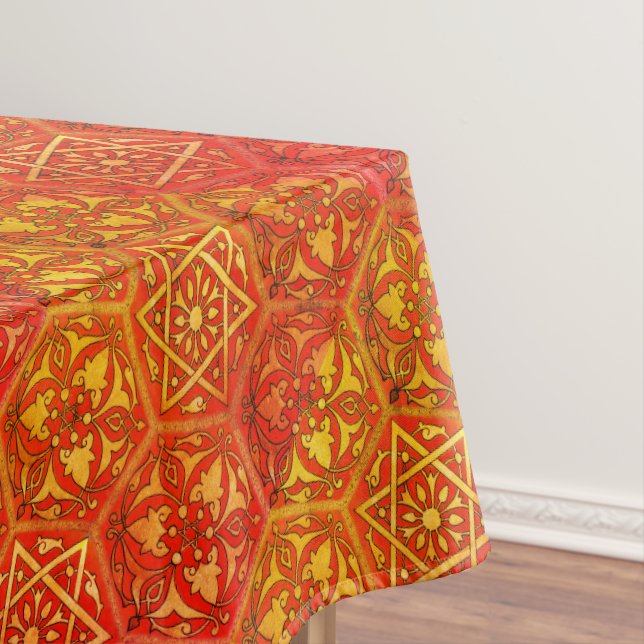 Toalha De Mesa Estrela do Ouro Vermelho David (Posição Original)