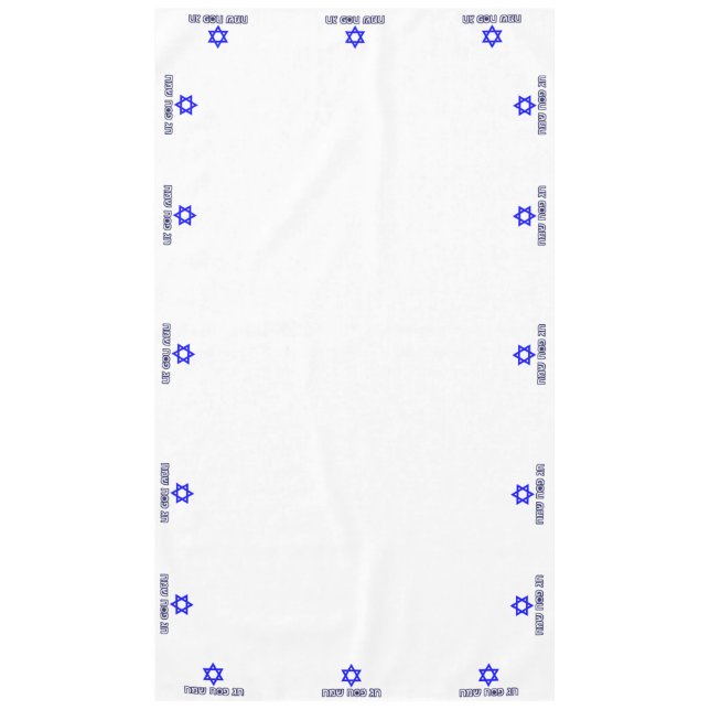 Toalha De Mesa Estrela Feliz de Passagem Hebraica de David (XL) (Frente)