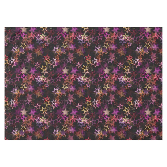 Toalha De Mesa Estrelas Coloridas Dançam Whimsicamente (Frente (Horizontal))
