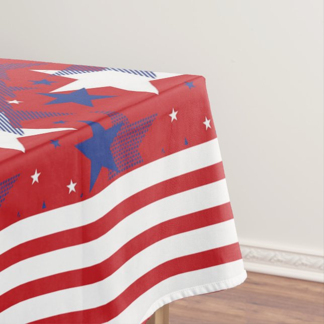 Toalha De Mesa Estrelas com faixas e pontos (Posição Original)